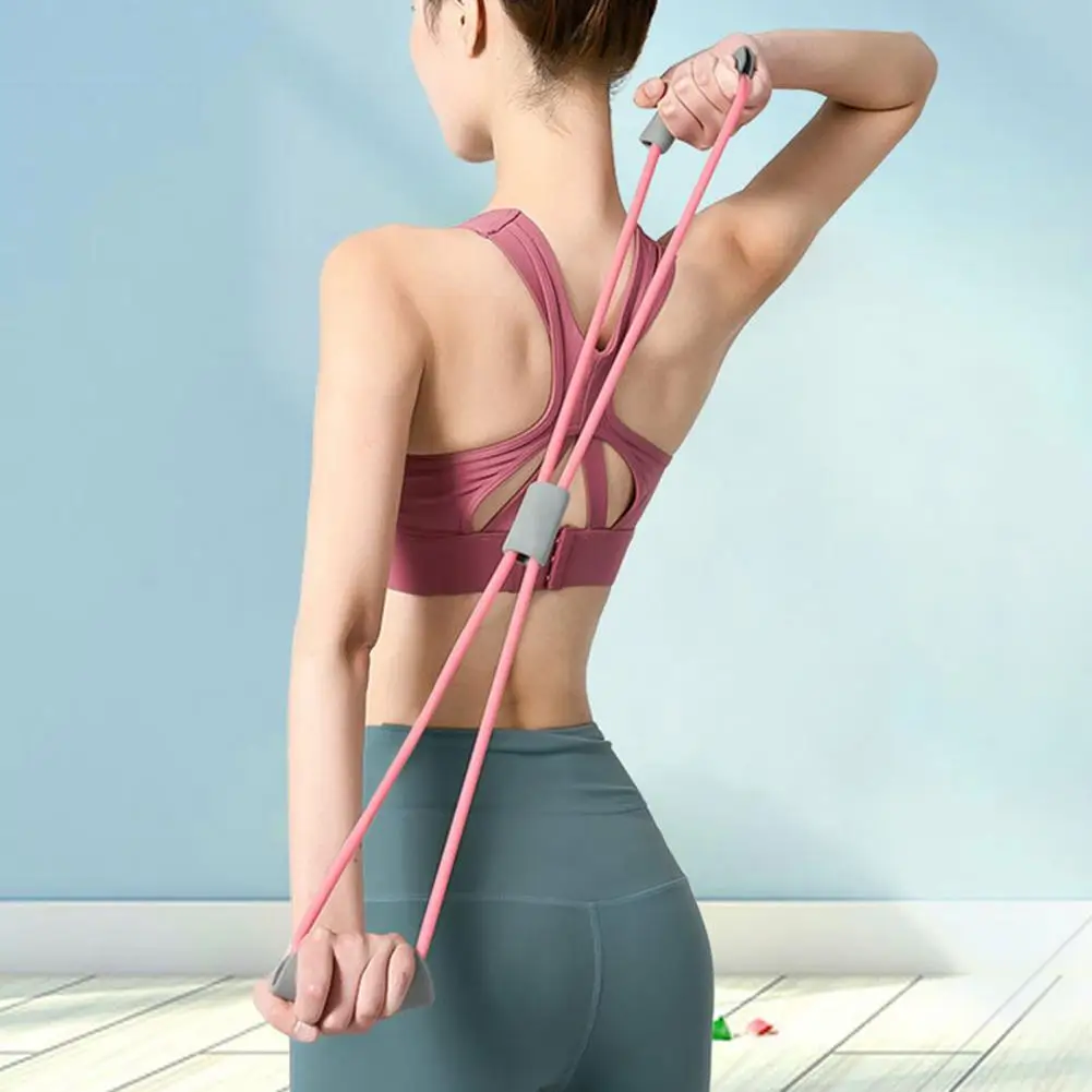 

Excellent Back Stretch Belt Ergonomics Portable Wear Resistant Yoga Elastic Rope Workout Equipment