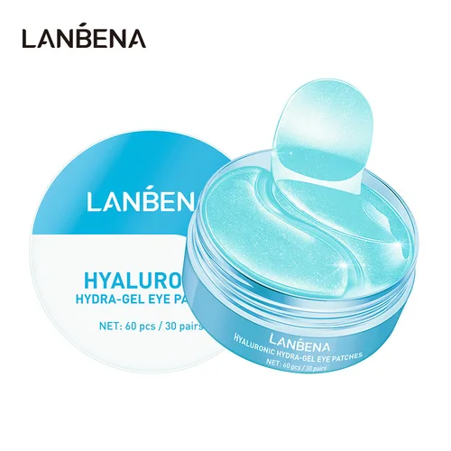 LANBENA 아이 패치 아이 마스크 콜라겐 페이셜 마스크, 비타민 C 히알루론산 레티놀 페이셜 케어 제품, 60 아이 패치 2