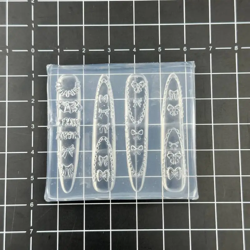 Französische Spitze Kette Blumen 3D Acrylform Schwan Nail Art Dekorationen DIY Silikon dekoriert Nail Art Vorlagen Nägel Form Werkzeug – Detail 10