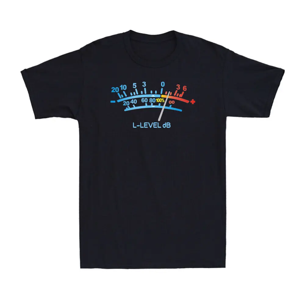 Vu Meter Sound Engineer Analogico Elettronico Divertente T-Shirt In Cotone Da Uomo Vintage