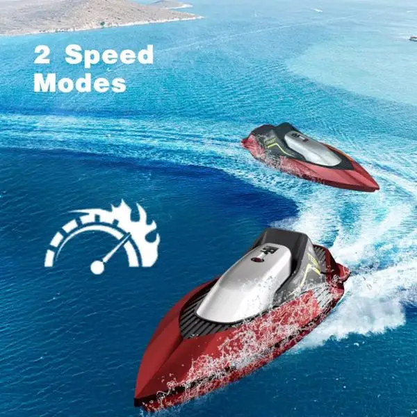4DRC S5 RC船,用于游泳池和湖泊,2.4 GHz 20+ MPH竞速船,可充电电池,低电池报警器,男孩女孩礼物,物流由UPS/USPS/FEDEX随机发送。-13