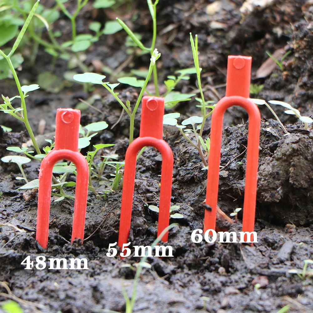 Plastic Planting Fork 48/55/60mm Strawberry Watermelon Vine Stolon Fixator Pressing Device Fastening Fixture Garden Clamp Clips