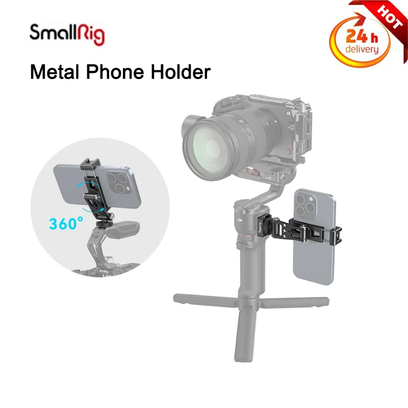 Supporto In Lega Di Alluminio Per Smartphone Su DJI Osmo Pocket 3 - Adattatore Con Attacco 1/4'' E Slitta Fredda - 2