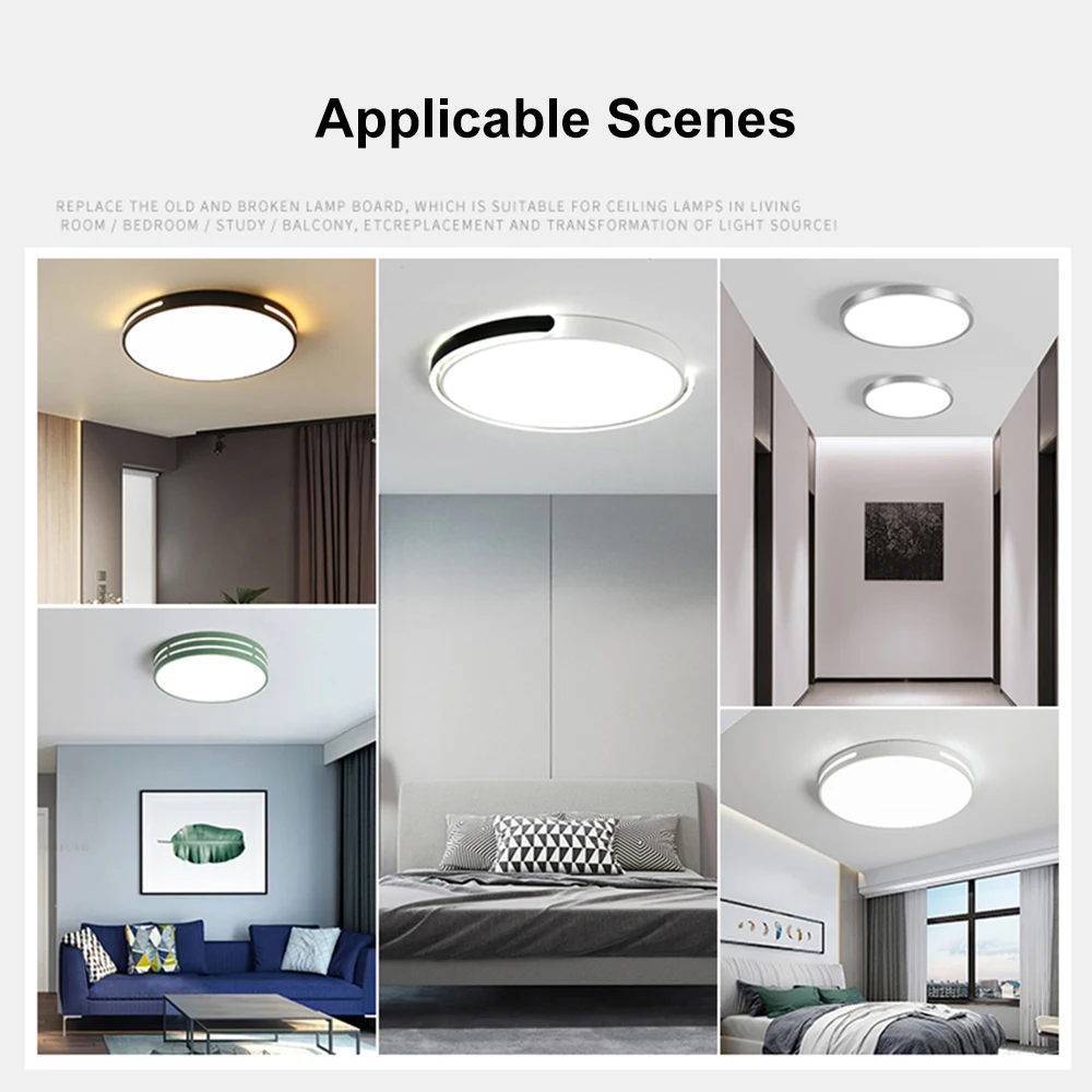 led light,led ceiling light,led panel,ceiling light module Led panel light ceiling light Led panel dimmable 24w36w48w96W120W220v round module