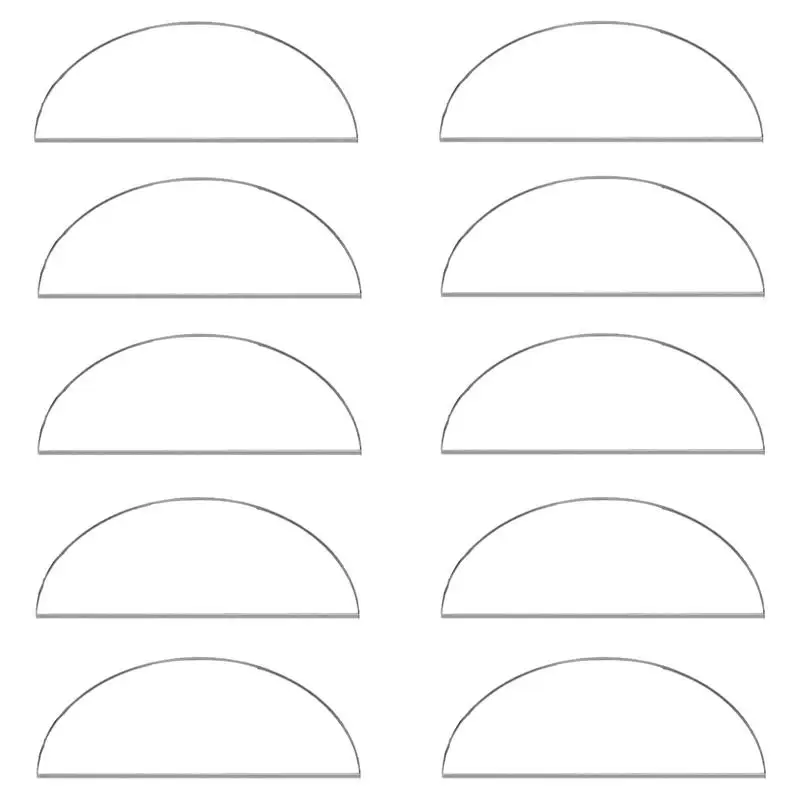 

Half Circle Acrylic Place Cards 10 Pack Half Circle Acrylic Sheet Card DIY Handwritten Blank Clear Half Circle Acrylic Guest