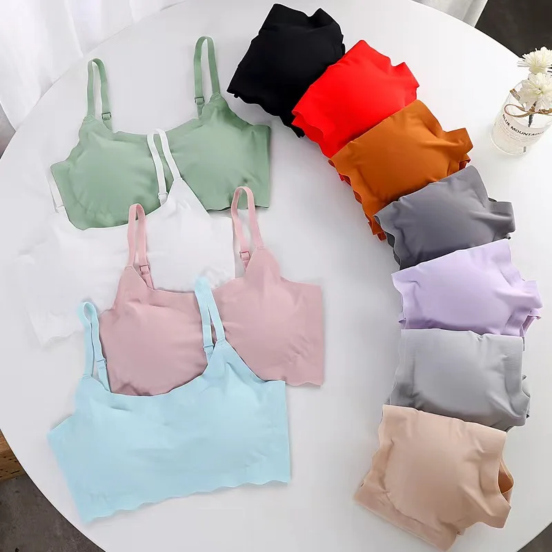 Bras for Women Traceless Seamless Bra with Pads Big Size S-2XL Bralette  Push Up Brassiere Bra Comfortable Breathable Vest