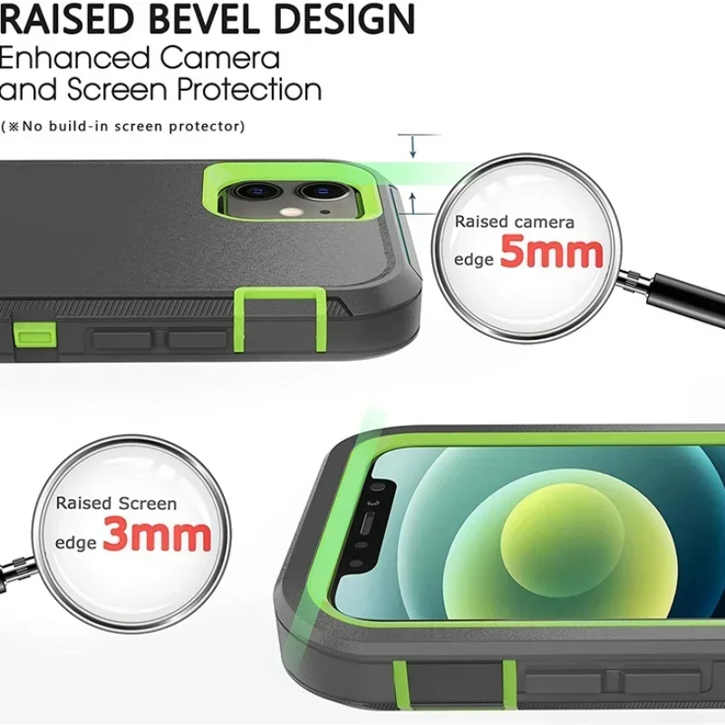 Hybrid Heavy Duty Armor Phone Case with Belt Clip Cover