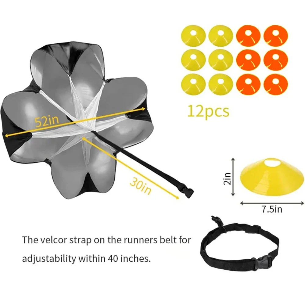 

Парашютный скоростной спортивный гибкий футбольный тренажер Тренировочный Набор аксессуары для футбола Гибкая конусная лестница