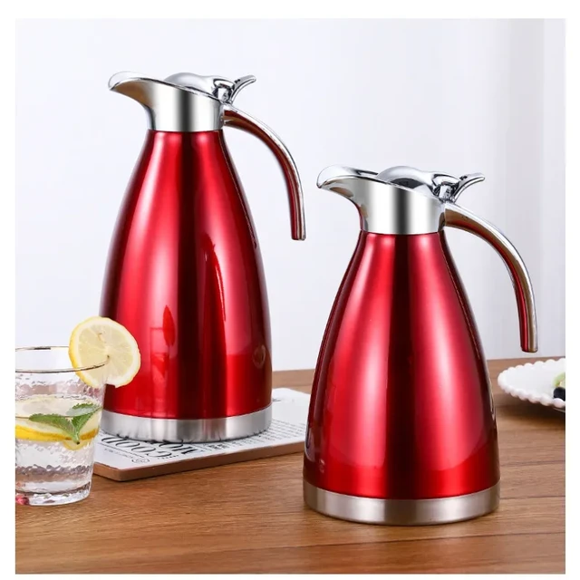 Double Layer Stainless Steel Thermos Bottle 1.5L 2L Large Home Bar Thermal  Flask Kettle Tea Coffee Hot Water Jug Insulation Pot