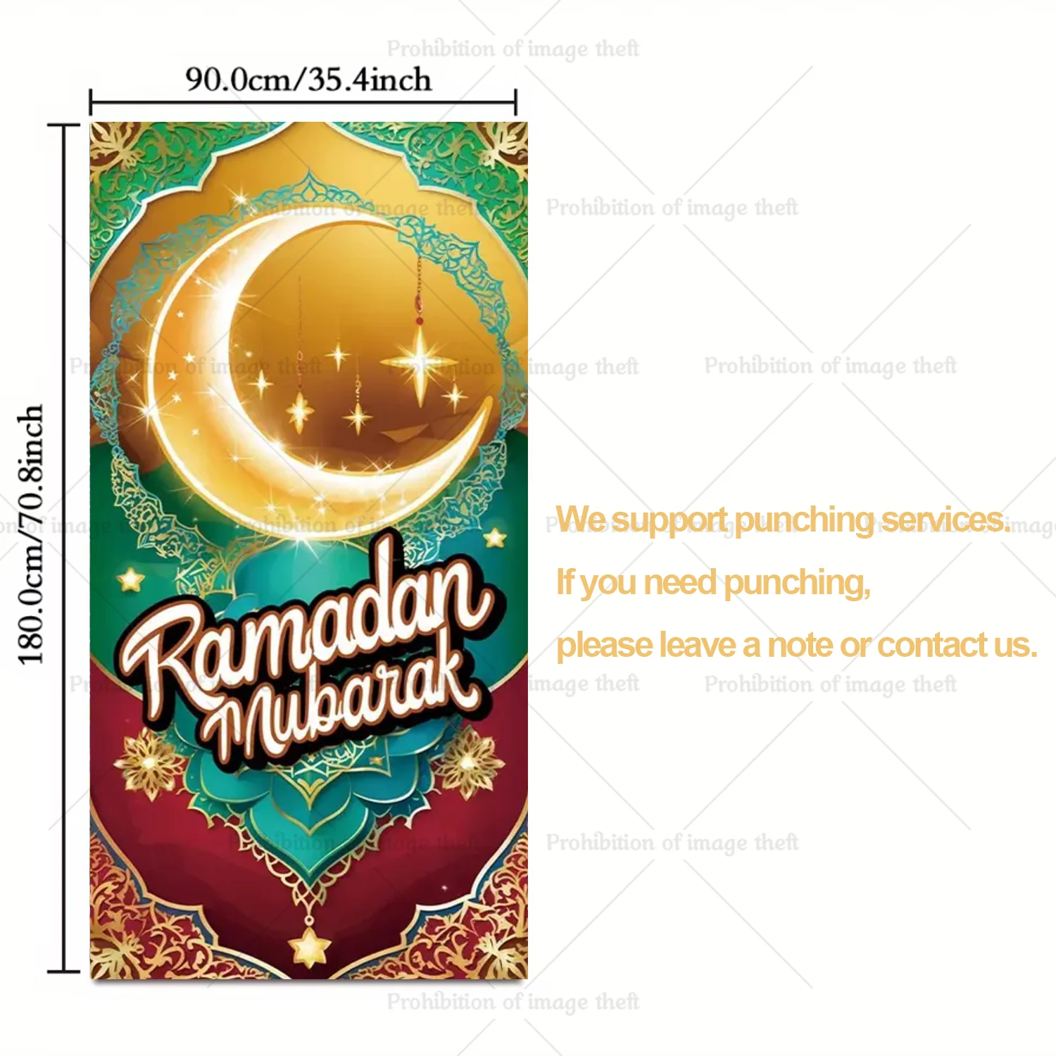 Eid Party Theme Background Decorations Eid Party Backdrop for Home Islamic Muslim Kareem Eid Al Adha Door Cover Prop Gift Poster