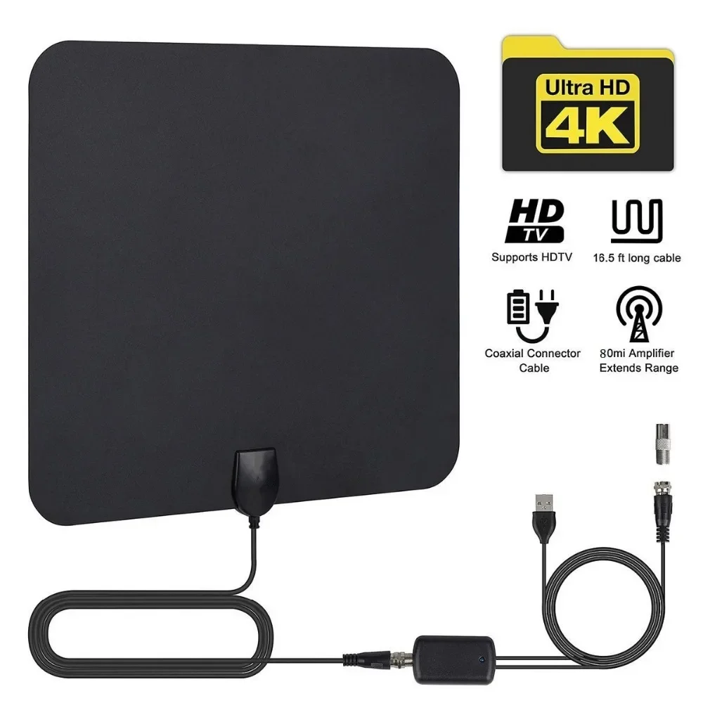 Indoor Digital TV Antenna HDTV Antena TV Radius Aerial Surf Fox DVB-T2 DVB-T ATSC ISDB TV Interior Antennas Amplifier kexin indoor 1800 miles hd tv antenna digital antennas amplification 4k dvb t2 freeview isdb tb local channel broadcasting