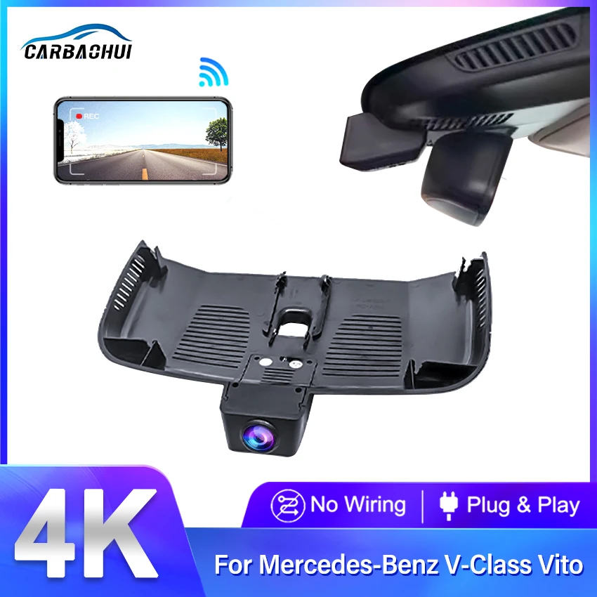 

Plug and play Car DVR Video Recorder Dash Cam Camera For Mercedes-Benz W447 Vito Viano Valente Metris V Class V200 V260 HD 2160P