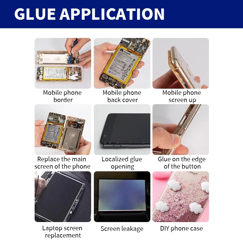 1pc Nandi 60ml Mobile Phone Adhesive Glue, Strong Bonding Plastic Tube Glue, for Phone Screen, Frame & Case Repair, Compatible w 6