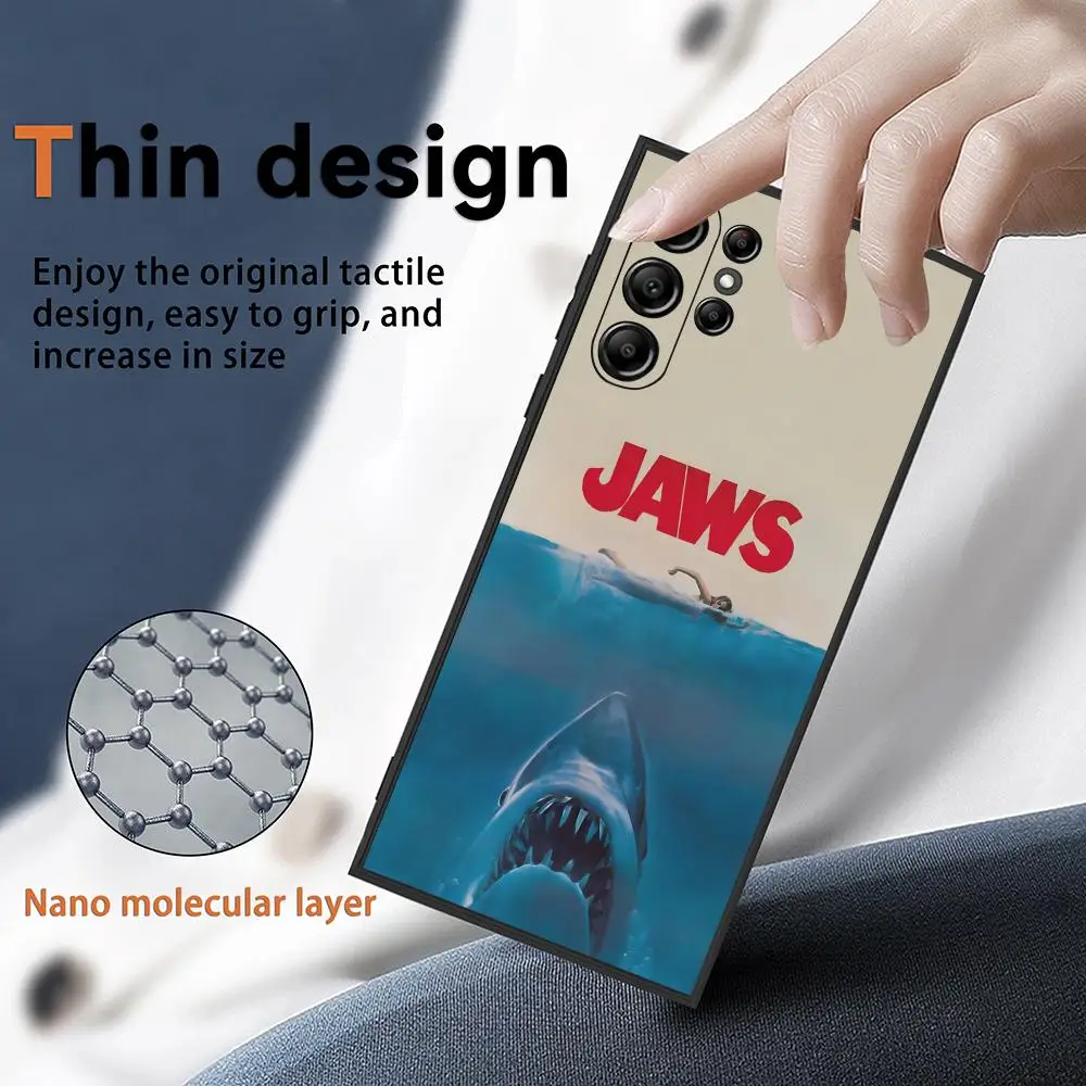 Classic Horror Movie Jaws Frosted Full Cover Soft Phone Case