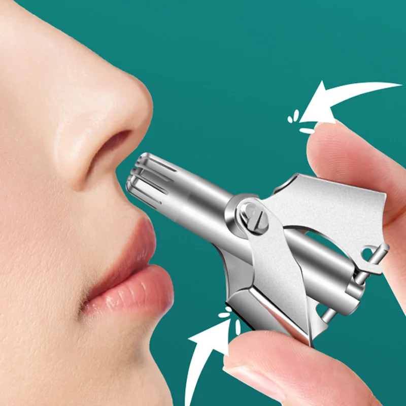 Nose Hair Trimmer for Men Stainless Steel Manual Shaver Suitable For Nose Hair Razor Washable Portable Nose Hair Trimmer
