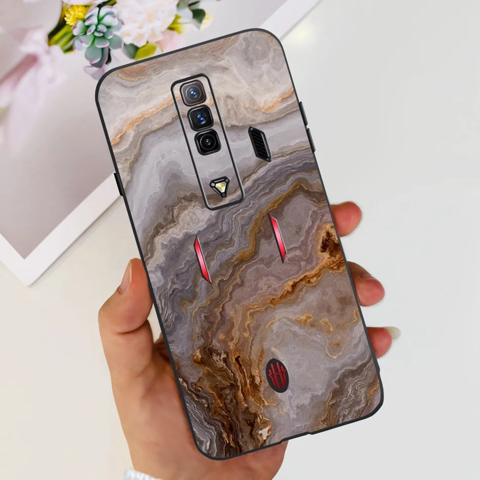 Fashion Cool Pattern Black Silicone Phone Case for ZTE Nubia Red Magic Series