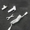 ABS Portable Bidet Sprayer Set Handheld Toilet Bidet Retractable Spring Hose Adapter Free Mounting Bracket Switch Cleaning Tool 5