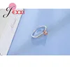 925 Sterling Silver Ring Elegant  Style Warm Tone Orange&Yellow Crystal Stone For Women Girl Christmas Present Party Prom 4
