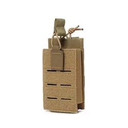 Tactical 5.56 Magazine Pouch with Laser Cut Design and Universal Elastic Holders (Tan)