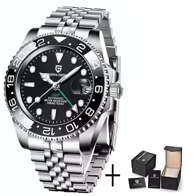 PAGANI DESIGN 40MM Men Mechanical Wristwatch Stainless Steel GMT Watch Top Brand Sapphire Glass Waterproof Automatic Watches Men - Image 11