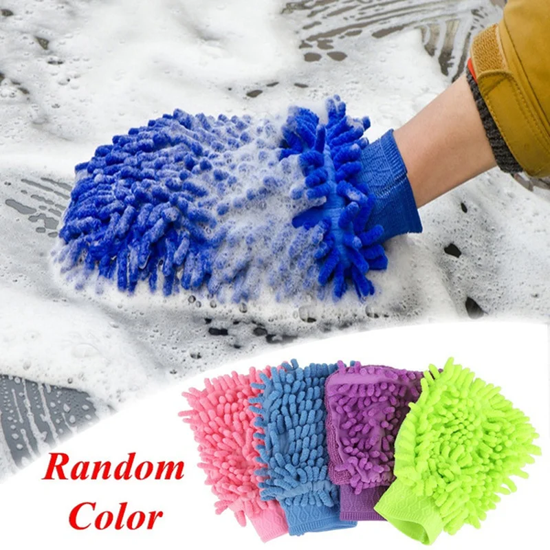 

Microfiber Car Wash Gloves Chenille Washing Cleaning Anti Scratch Cloth Towel Mitt Washer Household Care Brush Car Accessories