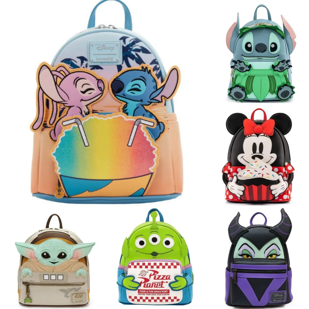 

Disney Children's Backpack Stitch Baby Yoda Lady Bags Toy Story 3 Alien Sally Backpack Children Lady Birthday Gifts for Girls