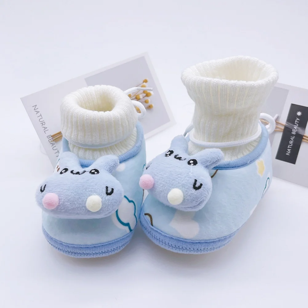 Newborn Baby Shoes Winter Warm Boy Girl Snow Boots Cute Soft Toddler First Walkers Anti-slip Booties Infant Crib