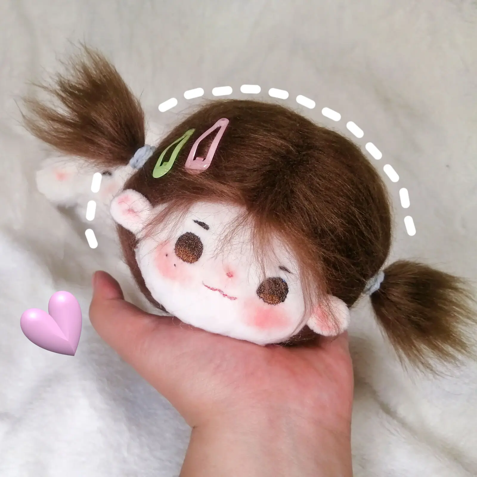 Description Picture 4 of item25x45cm/pcs 8cm Pile Length Soft Plush Fabric For Sewing 100% Polyester Plush Doll Diy Handmade Hair Fabric Fursuit Fur Fabric