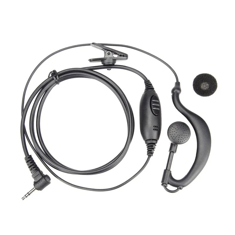 1 Pin 2.5mm Ear Hook PTT Mic Earpiece Microphone Headset for Motorola Talkabout TLKR T3 T4 T60 T80 MR350R T6200C MD200TPR Radio