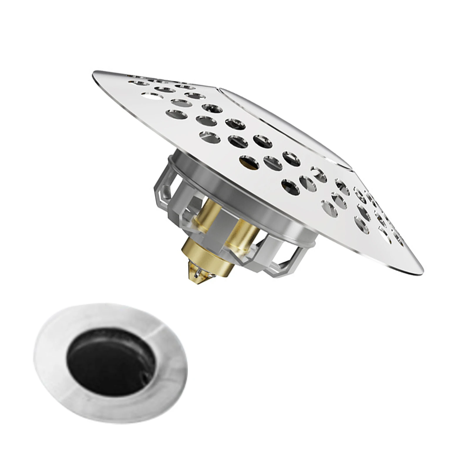 3In1HardwareDrainPlugAntiCloggingSieveUniversalSealingRing