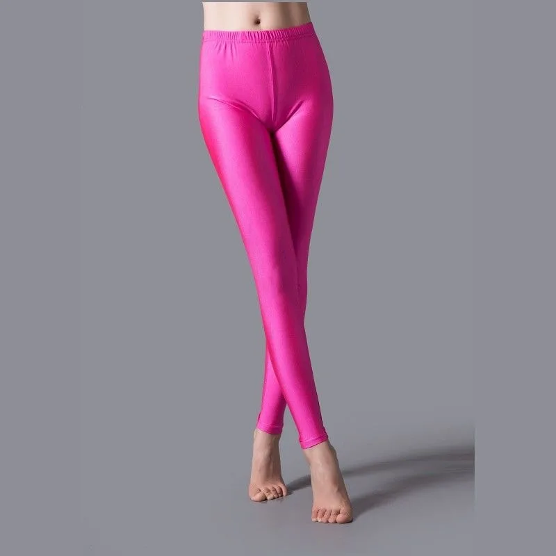 High Elastic Shiny Skinny Leggings – Plus Size Sexy & Skin-Friendly Yoga Pants