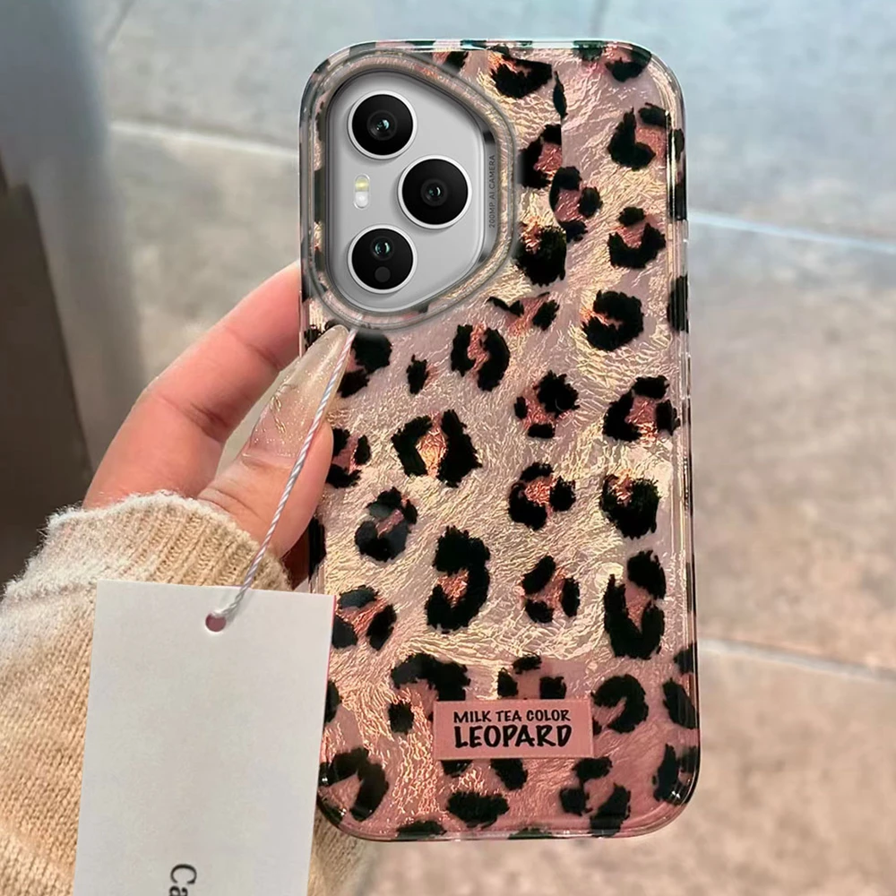 Chic Retro Pink Leopard Phone Case