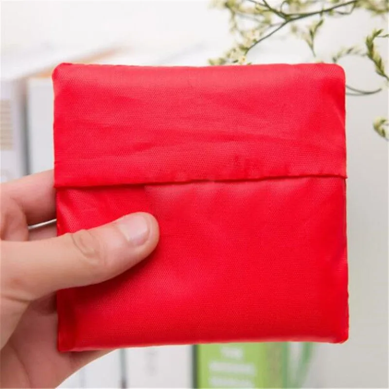 Eco-friendly Reusable Folding Shopping Tote Bag in Solid Color
