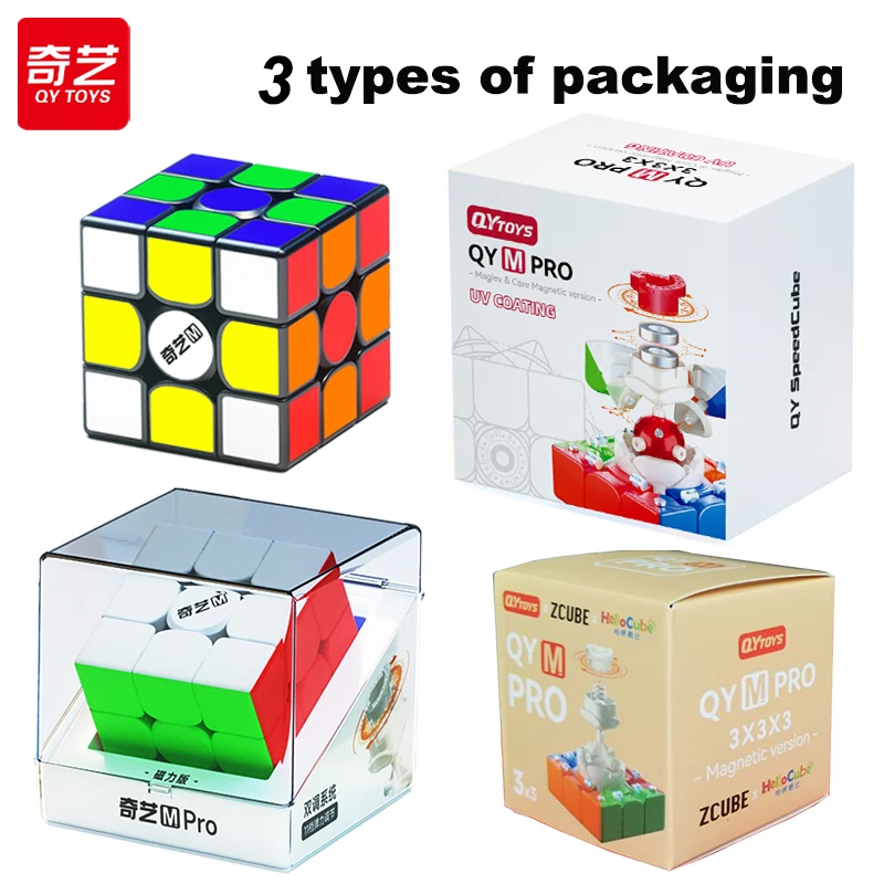 QiYi Speedcube M Pro Magnetic Magic Cube 3x3x3 Professional 3x3 QY 3M Speed Puzzle 3×3 Children Fidget Toy Gift Game Cubo Magico 6