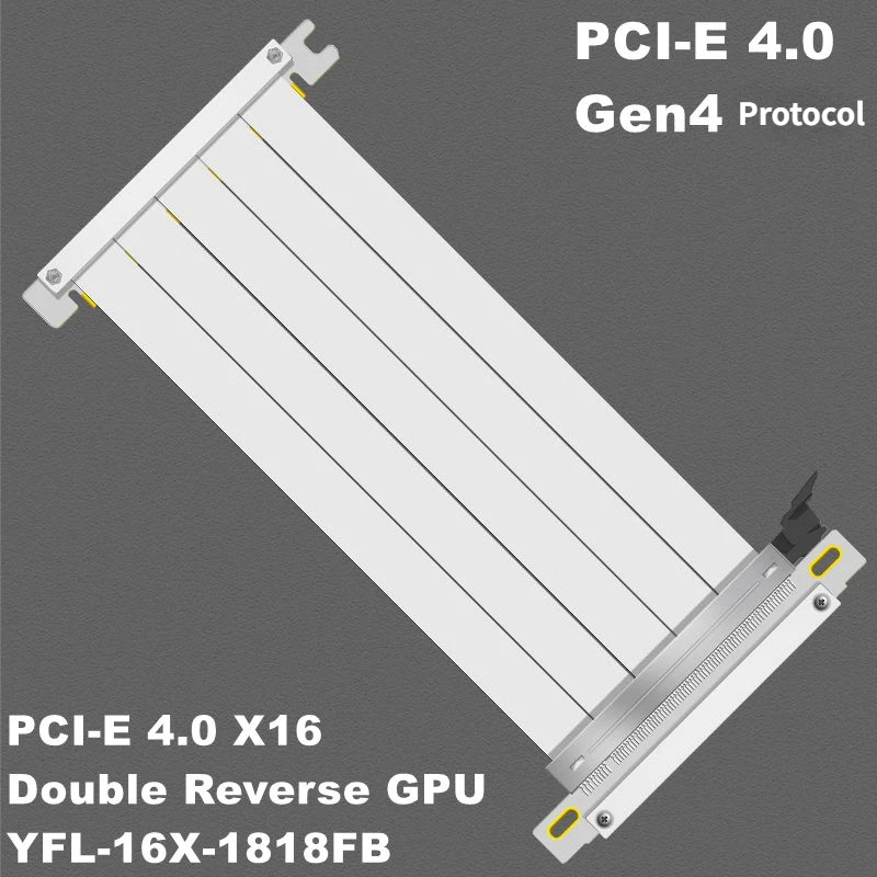 Cabo Riser Pci Express Testado para Gpu Extensor Blindado para Itx a4 K39 K55 g5 Branco Pcie 16×4.0 Rtx 3090 3080 3060