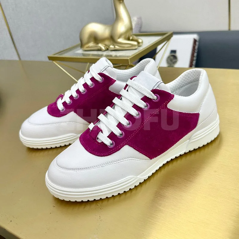 

Spring Autumn 2023 New Style Lady Flat Shoes Crossed Frenulum Design Elevated Sole Leisure Shoes Concise Versatile Sneakers