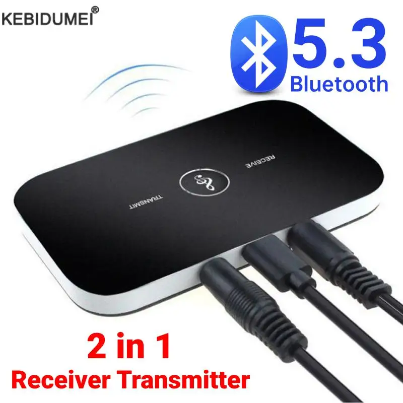 Bluetooth 5.3 Audio Transmitter Receiver Stereo 3.5mm AUX Jack RCA USB Dongle Wireless Adapter For Car Kit PC TV Headphone