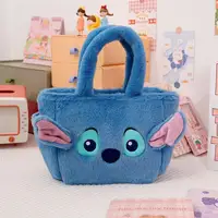 Disney Stitch Plush Handheld Bag Cute Cartoon Stitch Shoulder Bag Large Capacity Makeup Box Portable Lunch Bag Girls Gifts 5