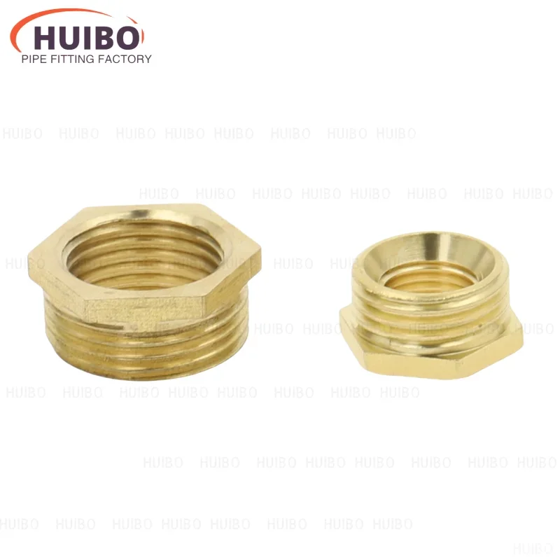 Brass Pipe Hex Nipple Fitting Quick Coupler Adapter 1/8 1/4 3/8 1/2 3/4 1 BSP Reducing Hexagon Bush Bushing