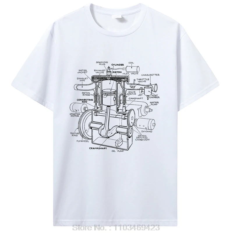 Mécanicien voiture moteur pièce amant Mucle voiture T-Shirt hommes mode vêtements Carguy graphique T-Shirt haut Huband papa_voghion.com