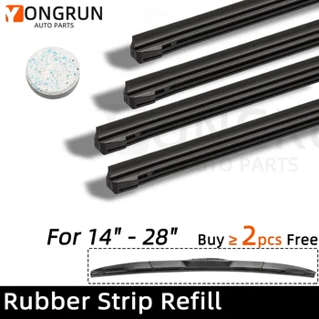 Windshield Wiper Replacement Parts 14" 16" 18" 22" 24" 26" 28" 35cm To 70cm Car Wiper Rubber Refill Blade Soft Insert Strip