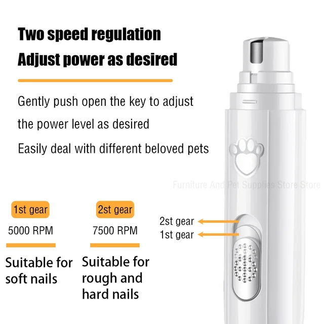 Electric Dog Nail Grinder Pet Nail Clipper 5