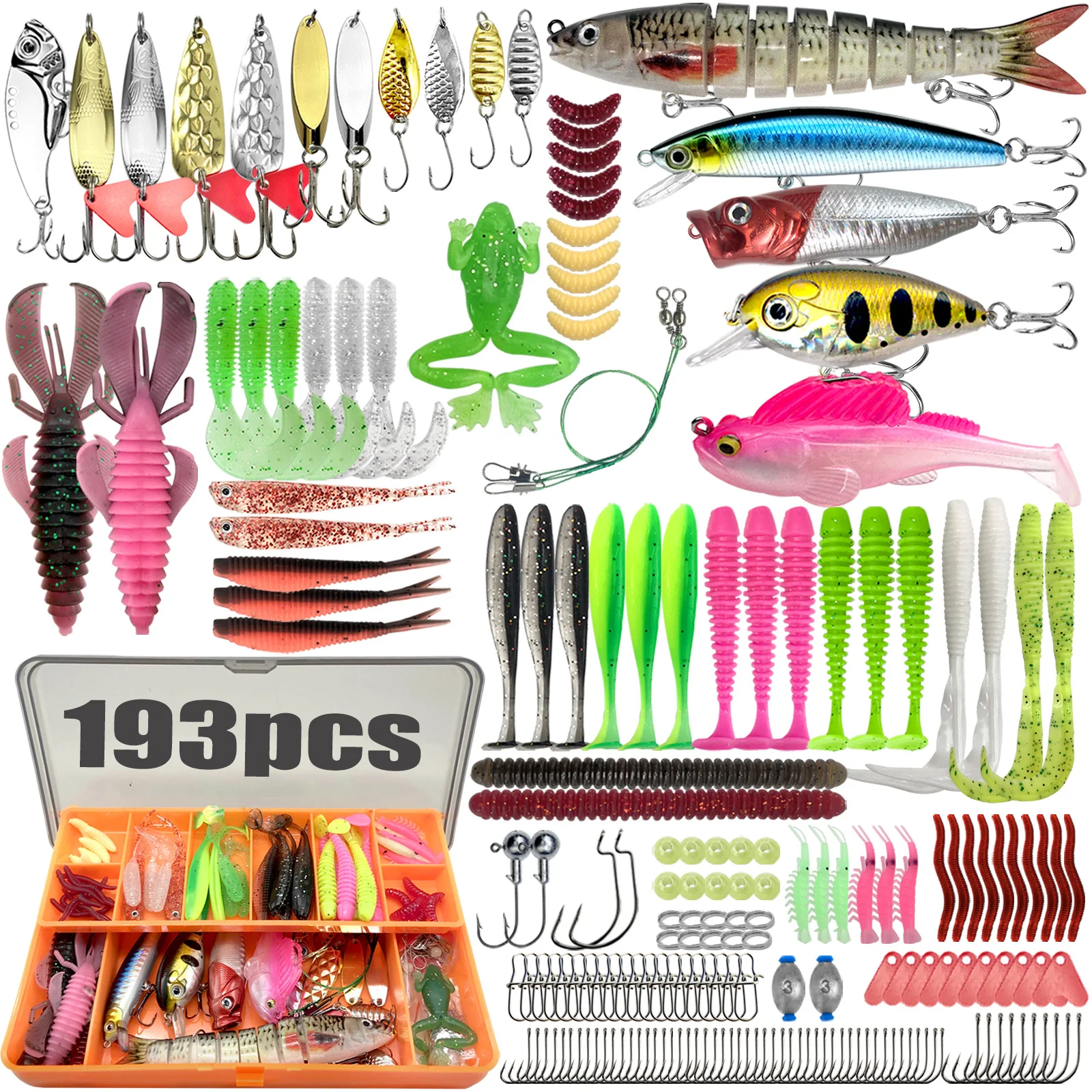84/107pcs fishing lure kit soft and hard bait set gear layer metal jig spoon for bass pike crank tackle accessories with box 4 84/107pcs Fishing Lure Kit Soft and Hard Bait Set Gear Layer Metal Jig Spoon For Bass Pike Crank Tackle Accessories with Box 4