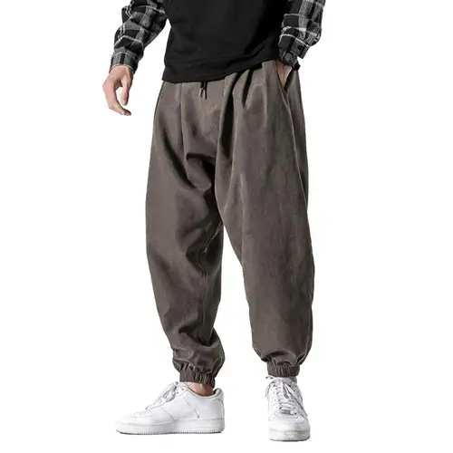 남성 2022 가을 겨울 스웨트 팬츠, 헐렁한 조거 패션 스트리트웨어, 캐주얼 플리스 하렘 팬츠, 플러스 사이즈 5XL 2