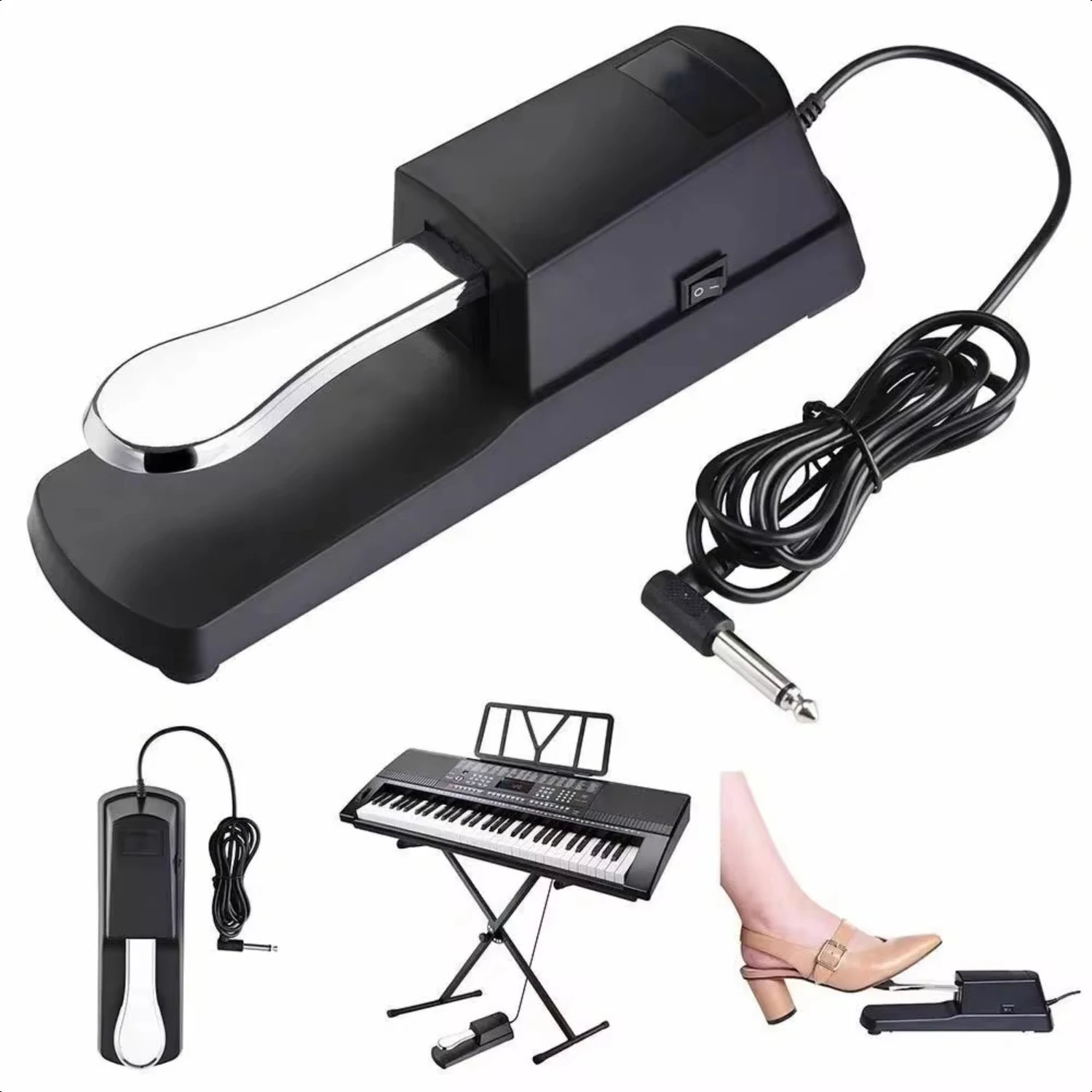 New Sustain Pedal Anti-Slip with Polarity MIDI Keyboard Synth Digital Pianos Electronic Drum Piano
