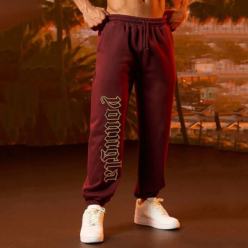 Brand Jogging Gym Sports Trousers Fitness Men's Sports Pants Fashion Men's American Casual Pant Mid-waist Drawstring Pants