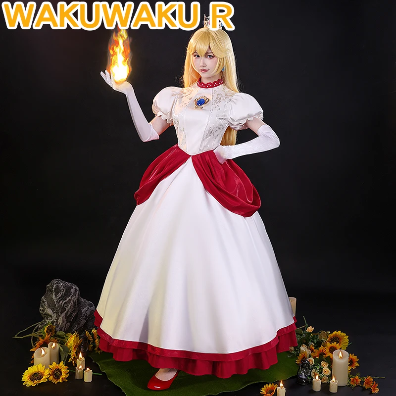 open lace back dress Custom Princess Peach Costume, Princess Peach Dress Cosplay Costume – CoserZ main image 1