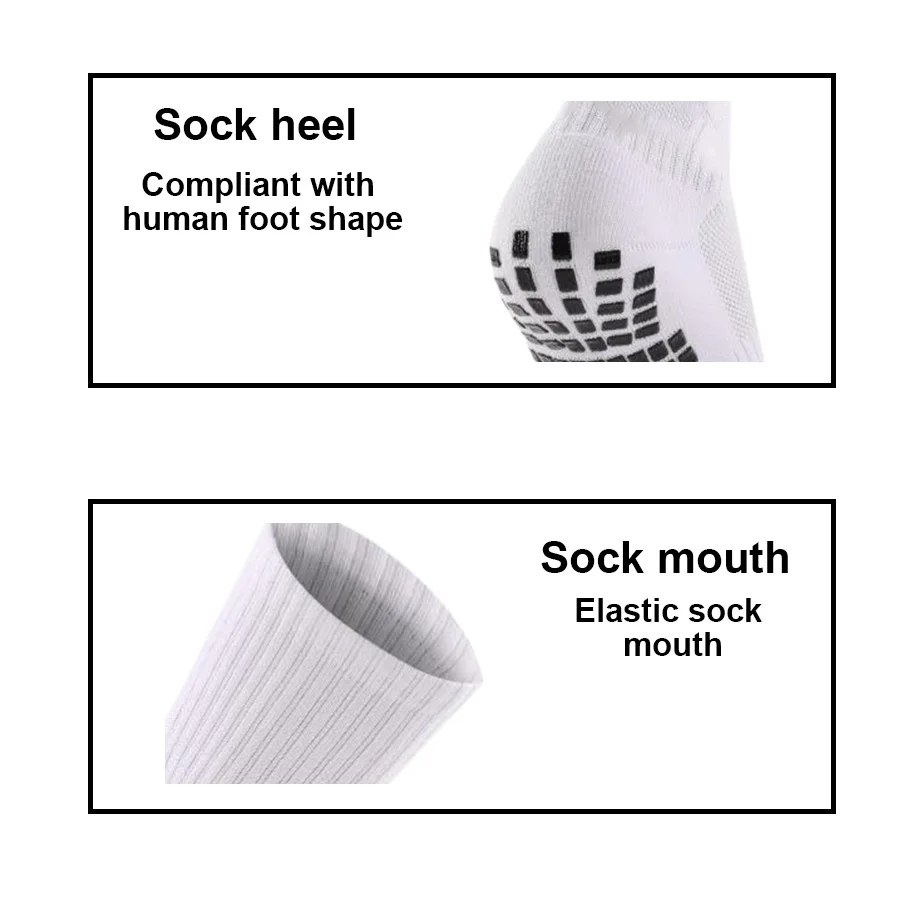 1/4/8 Paar Unisex-Sportsocken mit rutschfester Griff und Handtuchboden für Fußball, Basketball, Baseball, Rugby, Fußballspieler, Radfahren – Detail 4