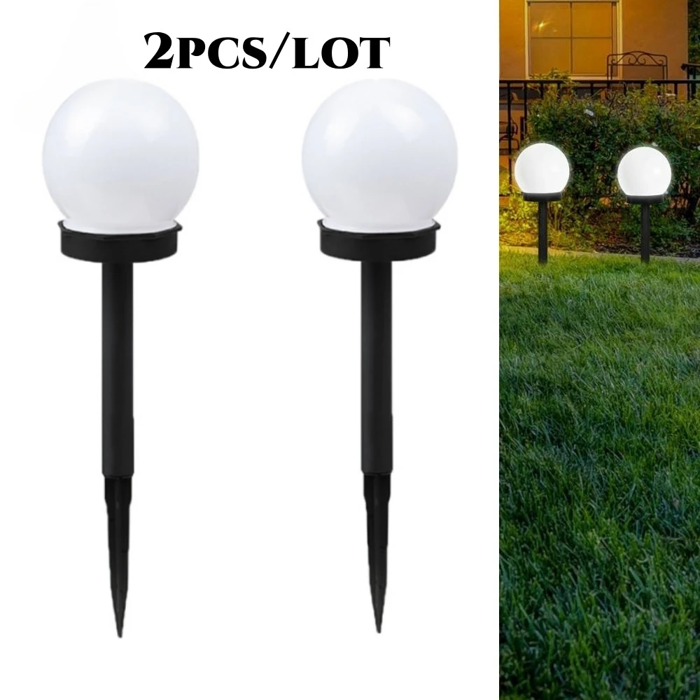 Outdoor Solar Lawn Lamps Round Ground Road Lamp For Garden Pathway Yard Patio Courtyard Lawn Decoration Lighting