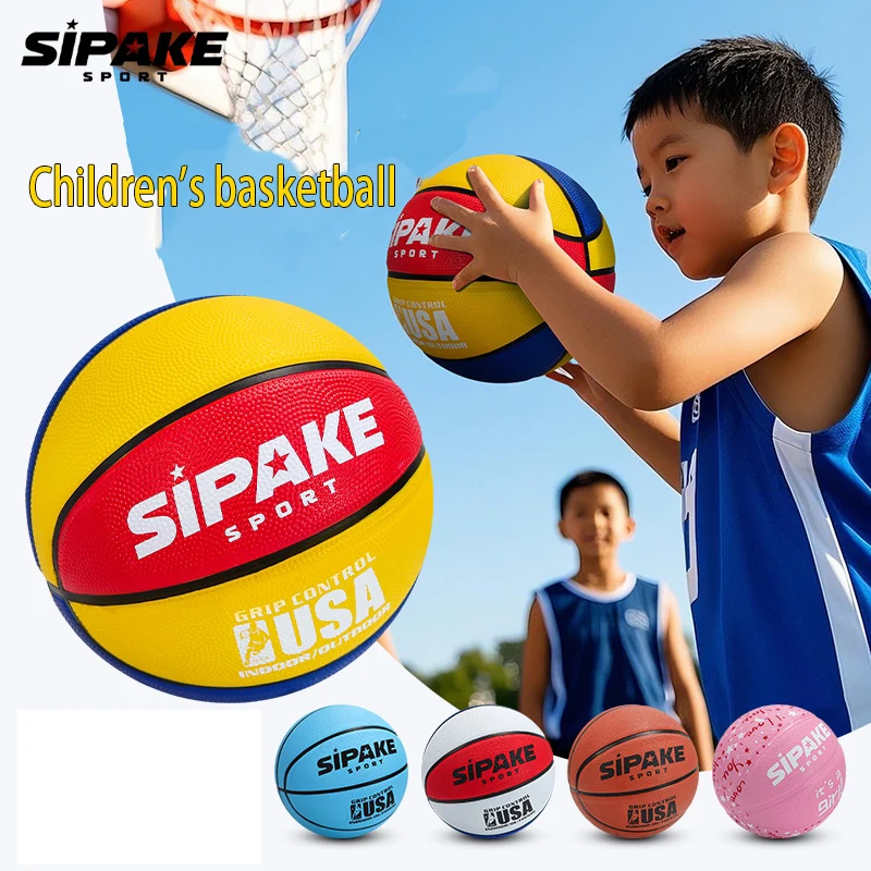 SIPAKE Size 4 size 5 Basketball Rubber Wear resistant Indoor and Outdoor Training Ball Anti slip Competition Basketball